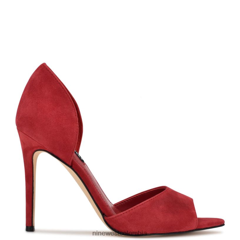 X0LV061318 gamuza roja precio de bombas peep toe Nine West