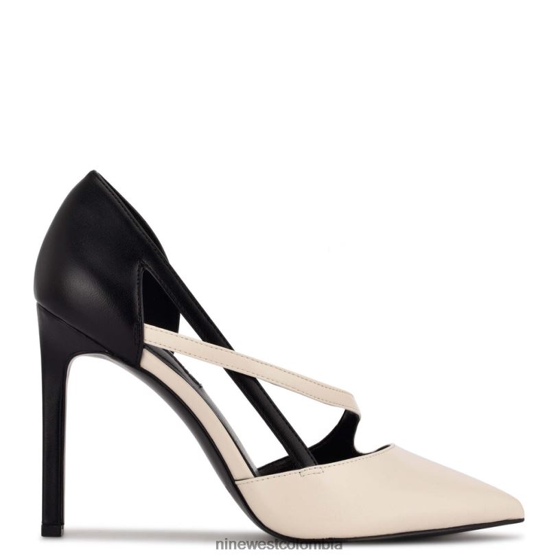 X0LV061351 crema elegante/negro bomba de vestir decenas Nine West