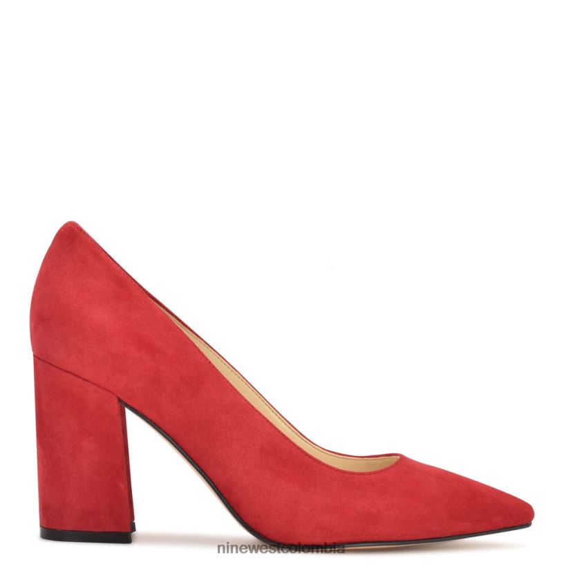 X0LV061217 gamuza roja zapatos de vestir cara Nine West