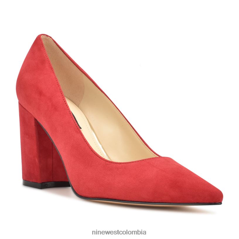 X0LV061217 gamuza roja zapatos de vestir cara Nine West