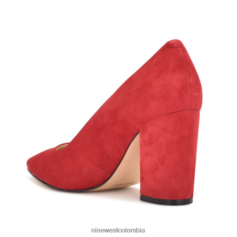 X0LV061217 gamuza roja zapatos de vestir cara Nine West