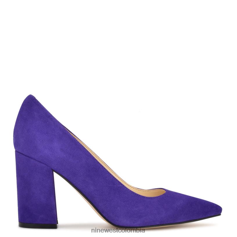 X0LV061218 gamuza morada zapatos de vestir cara Nine West